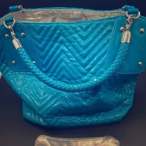 Vic Buddha Shiny Blue & Silver Purse